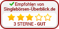 Siegel „Empfohlen“ mit 3,0 Sternen (120×60)