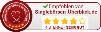 Empfohlen von Singlebörsen-Überblick.de: 4,0 von 5 Sternen