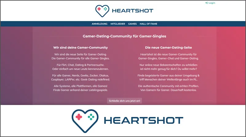 heartshot.community/: Startseite