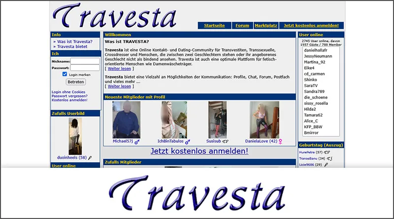 Travesta: Startseite