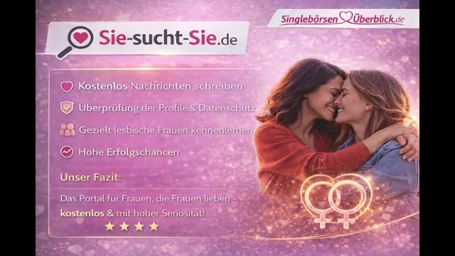 Vorschaubild: Sie-sucht-Sie.de im Test 🌈 Die lesbische Singlebörse kurz erklärt | Kostenlos? Erfahrungen & Fazit
